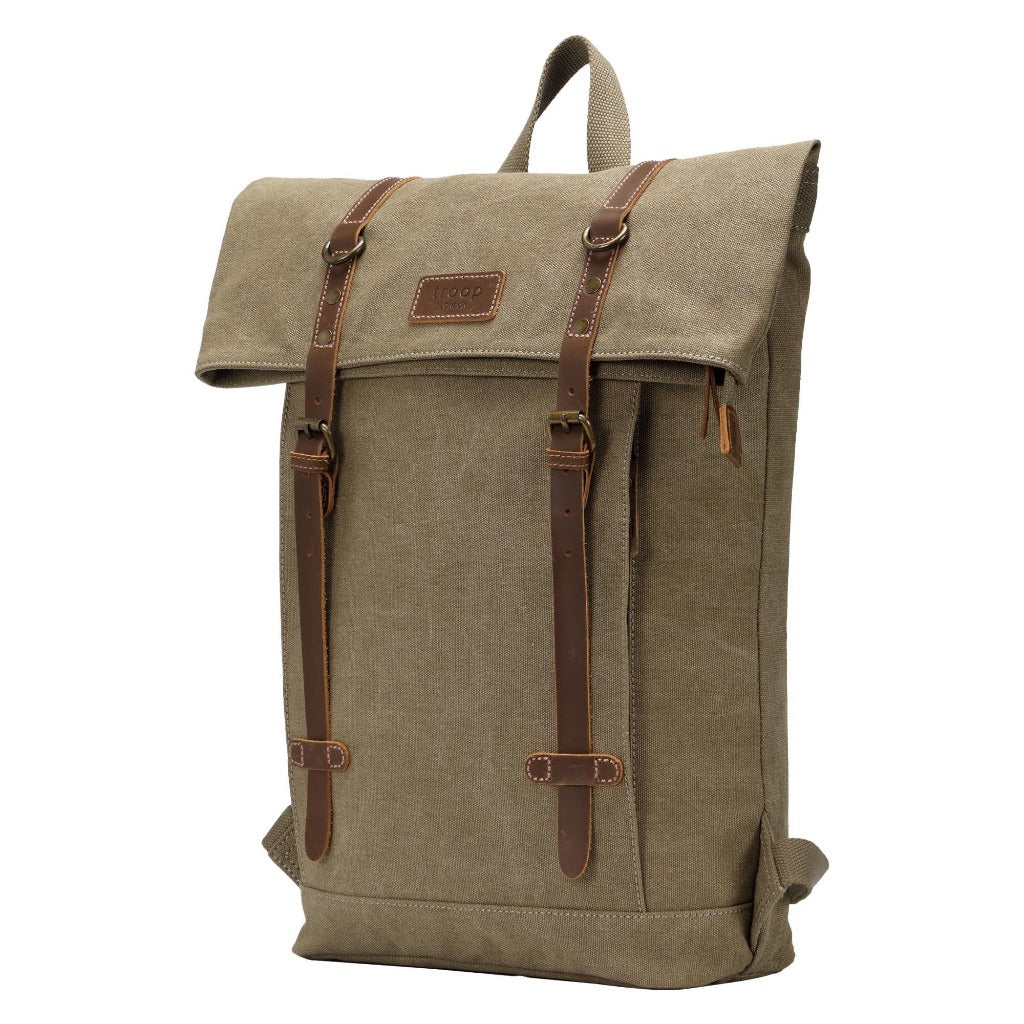 Emmy Jane Boutique Troop London - Heritage Canvas 15" Laptop Backpack, Smart Casual Daypack