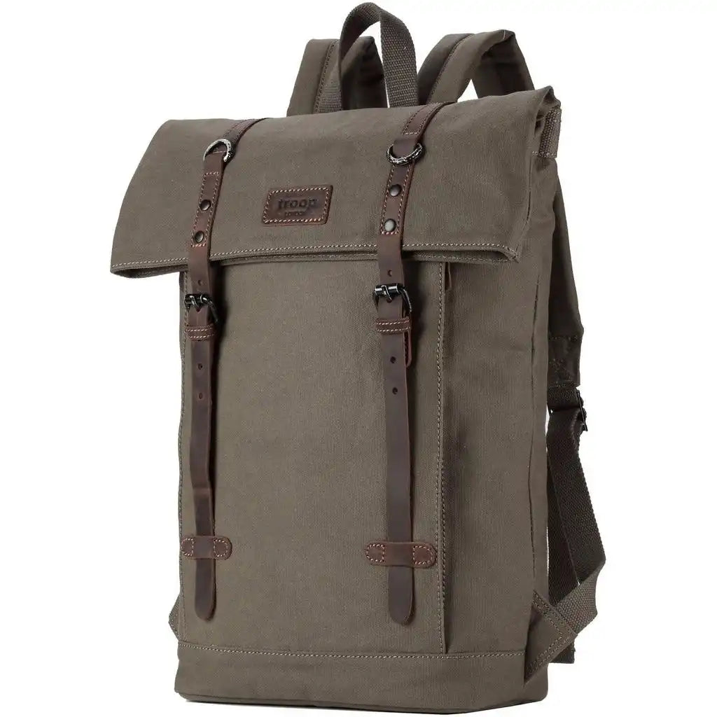 Troop London Laptop Backpack - Troop London - Heritage Canvas 15" Smart Casual Daypack Luggage & Bags > Backpacks > Laptop Backpack > Troop London Bags > Heritage Canvas Backpacks > 15" Laptop Backpacks > Smart Casual Daypack emmy-jane-boutique.myshopify.com