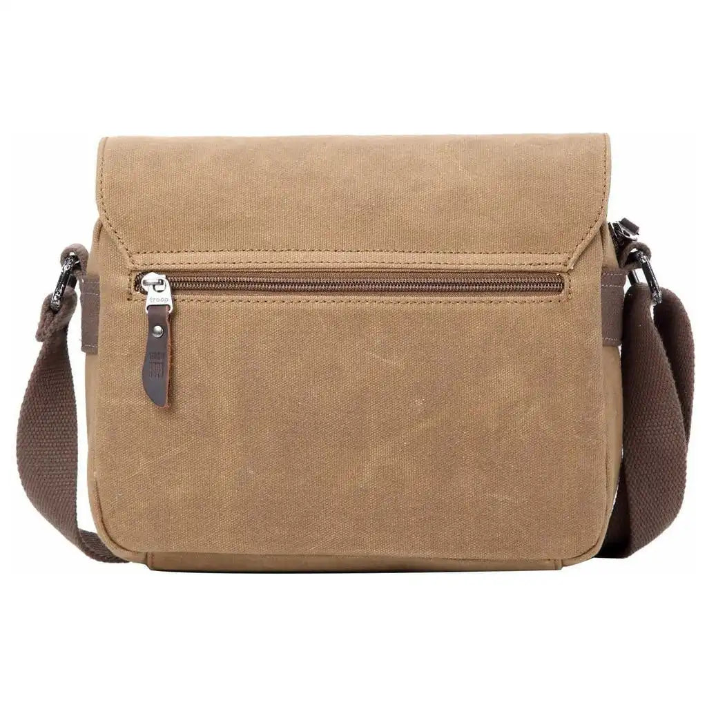Troop London Troop London - Heritage - Canvas Leather Across body Bag, Small Travel Bag 3032 - Apparel & Accessories > Handbags, Wallets & Cases > Handbags > Crossbody Bags emmy-jane-boutique.myshopify.com