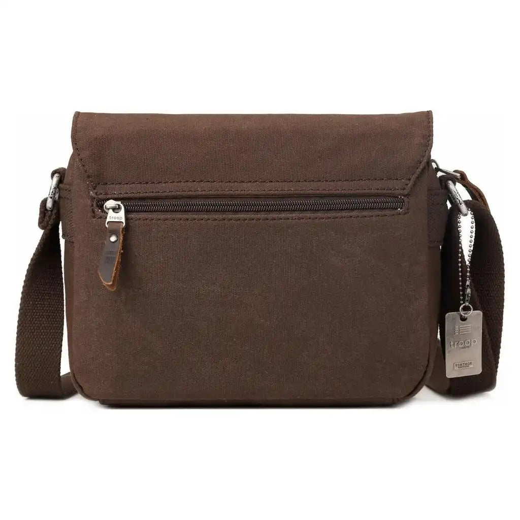 Troop London Troop London - Heritage - Canvas Leather Across body Bag, Small Travel Bag 3032 - Apparel & Accessories > Handbags, Wallets & Cases > Handbags > Crossbody Bags emmy-jane-boutique.myshopify.com