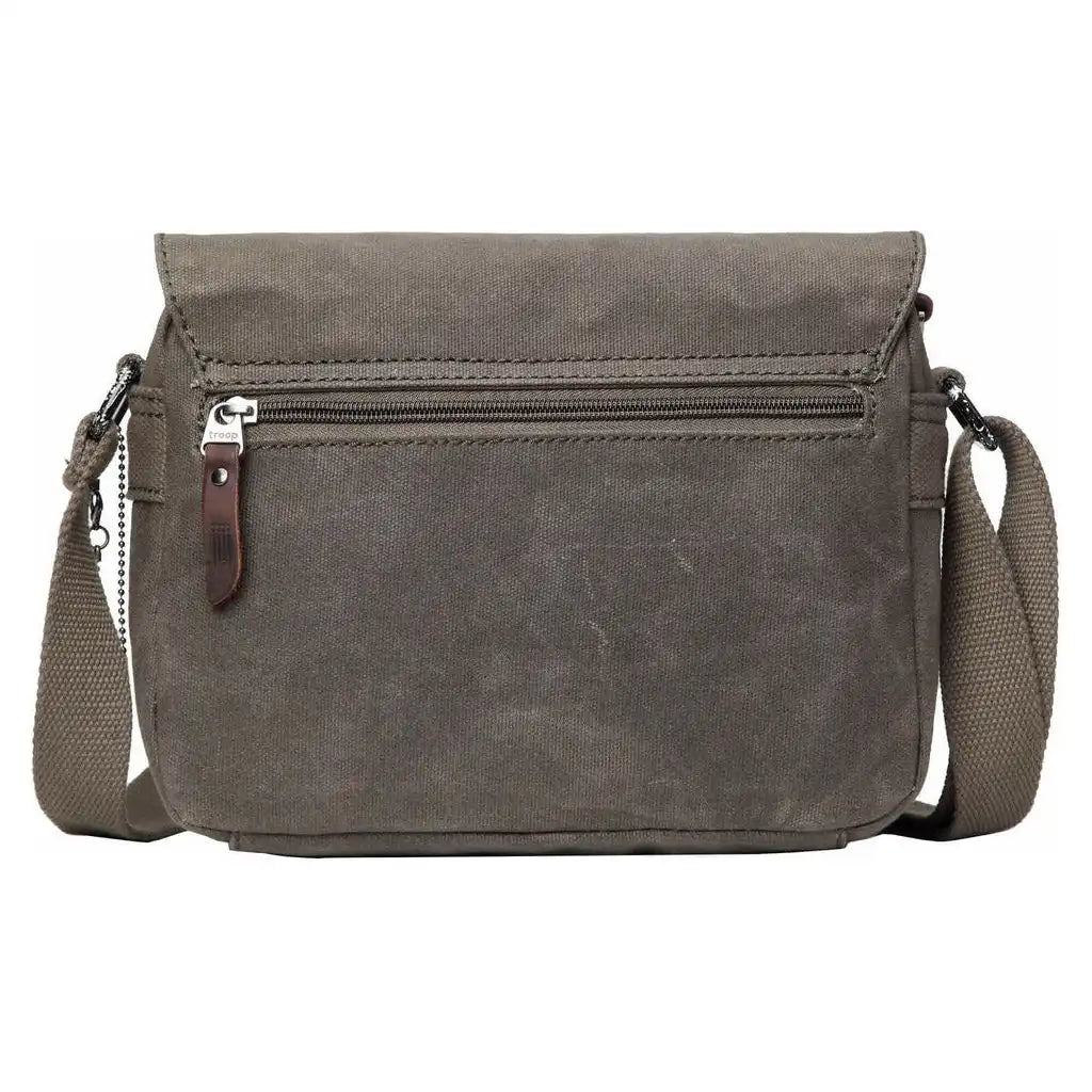 Troop London Troop London - Heritage - Canvas Leather Across body Bag, Small Travel Bag 3032 - Apparel & Accessories > Handbags, Wallets & Cases > Handbags > Crossbody Bags emmy-jane-boutique.myshopify.com