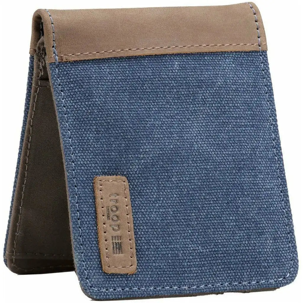 Troop London Canvas Bi-fold Wallet - Blue Brown or Green - Troop London Accessories Apparel & Accessories > Handbags, Wallets & Cases > Mens Wallets > Canvas Bi-fold Wallet > Blue Brown or Green Wallets > Troop London Wallets emmy-jane-boutique.myshopify.com