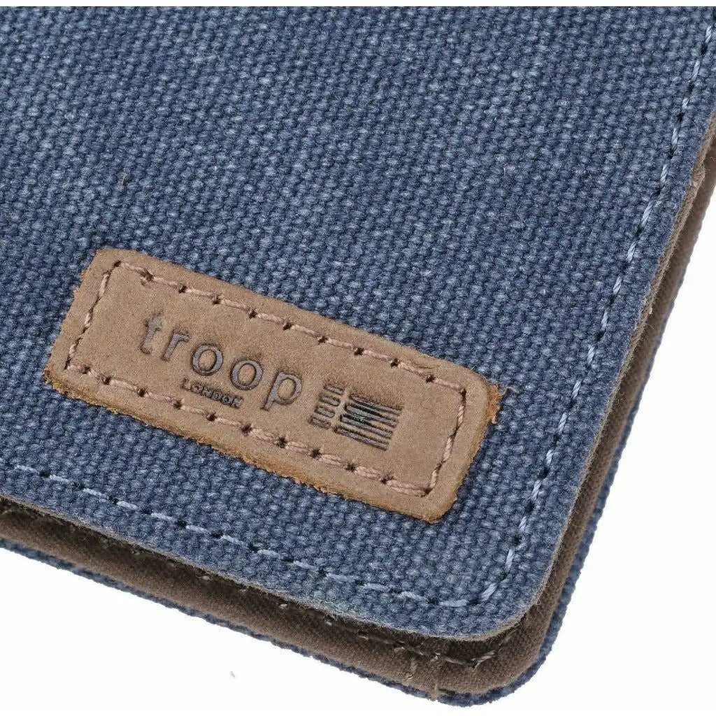 Troop London Canvas Bi-fold Wallet - Blue Brown or Green - Troop London Accessories Apparel & Accessories > Handbags, Wallets & Cases > Mens Wallets > Canvas Bi-fold Wallet > Blue Brown or Green Wallets > Troop London Wallets emmy-jane-boutique.myshopify.com