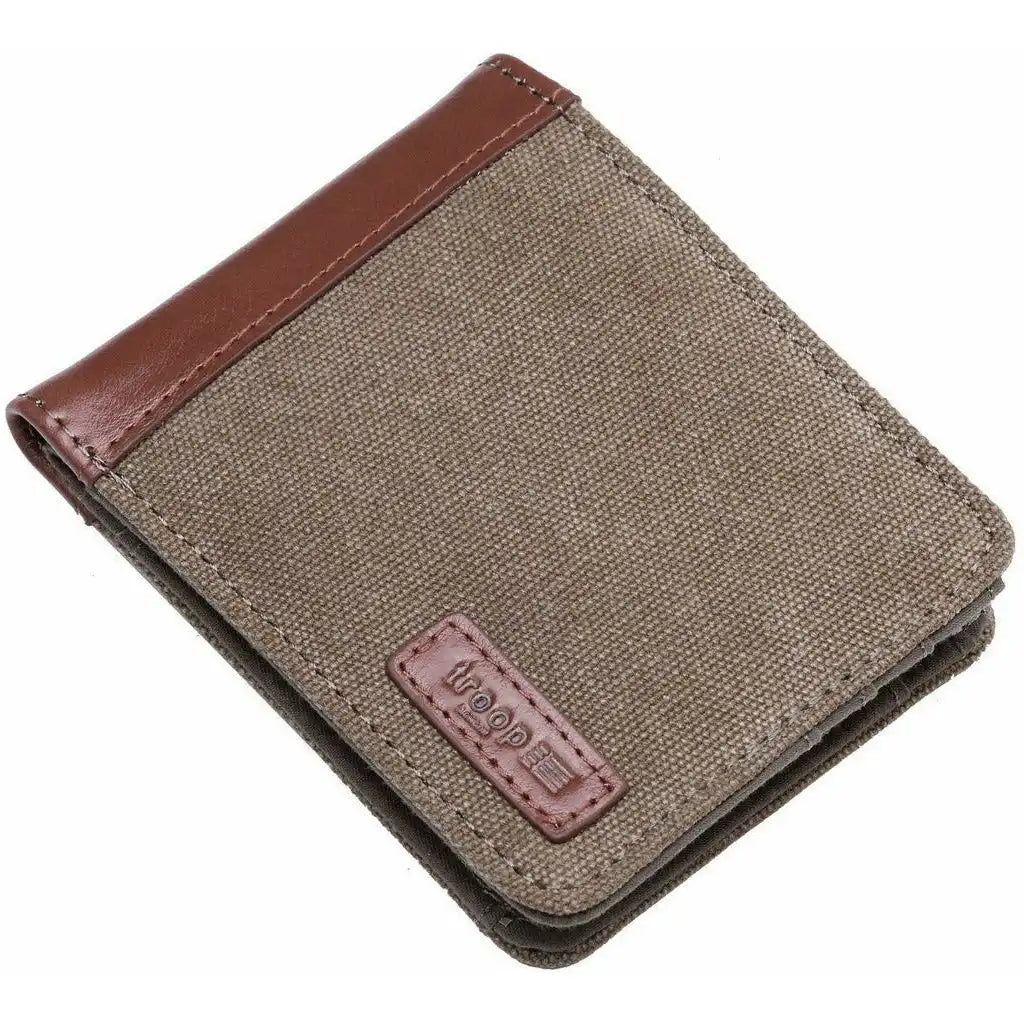 Troop London Canvas Bi-fold Wallet - Blue Brown or Green - Troop London Accessories Apparel & Accessories > Handbags, Wallets & Cases > Mens Wallets > Canvas Bi-fold Wallet > Blue Brown or Green Wallets > Troop London Wallets emmy-jane-boutique.myshopify.com