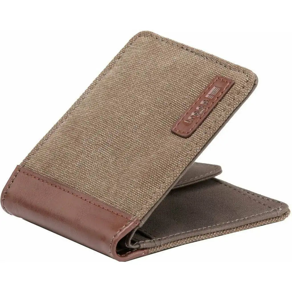 Troop London Canvas Bi-fold Wallet - Blue Brown or Green - Troop London Accessories Apparel & Accessories > Handbags, Wallets & Cases > Mens Wallets > Canvas Bi-fold Wallet > Blue Brown or Green Wallets > Troop London Wallets emmy-jane-boutique.myshopify.com