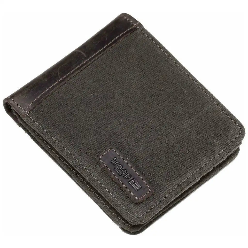 Troop London Canvas Bi-fold Wallet - Blue Brown or Green - Troop London Accessories Apparel & Accessories > Handbags, Wallets & Cases > Mens Wallets > Canvas Bi-fold Wallet > Blue Brown or Green Wallets > Troop London Wallets emmy-jane-boutique.myshopify.com
