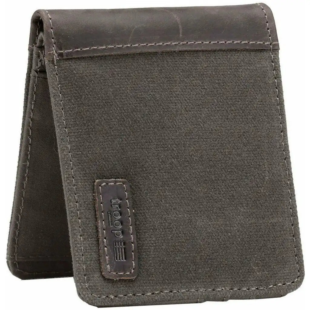 Troop London Canvas Bi-fold Wallet - Blue Brown or Green - Troop London Accessories Apparel & Accessories > Handbags, Wallets & Cases > Mens Wallets > Canvas Bi-fold Wallet > Blue Brown or Green Wallets > Troop London Wallets emmy-jane-boutique.myshopify.com