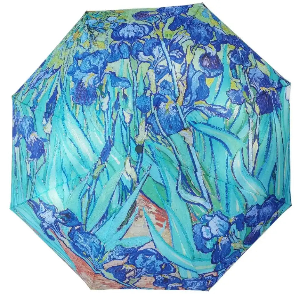 Signare Tapestry Van Gogh Iris - Art Folding Umbrella - Blue Floral Brolly Home & Garden > Parasols & Rain Umbrellas > Van Gogh Iris Umbrella > Art Folding Umbrella > Blue Floral Brolly emmy-jane-boutique.myshopify.com