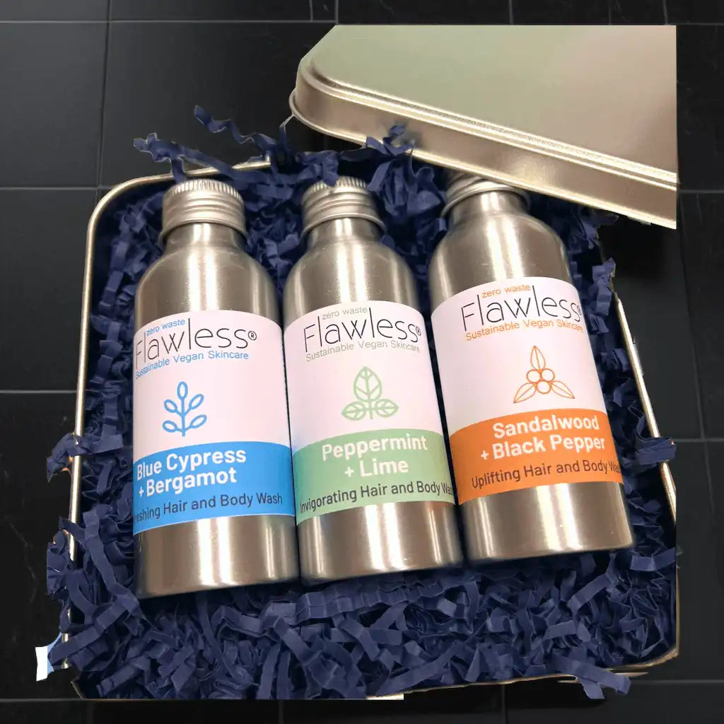 Flawless Men's Hair and Bodywash Eco Gift Set - Zero Waste & Vegan Health & Beauty > Personal Care > Cosmetics > Bath & Body Gift Sets > Eco-Friendly Gift Sets > Men's Hair and Bodywash Eco Gift Set emmy-jane-boutique.myshopify.com