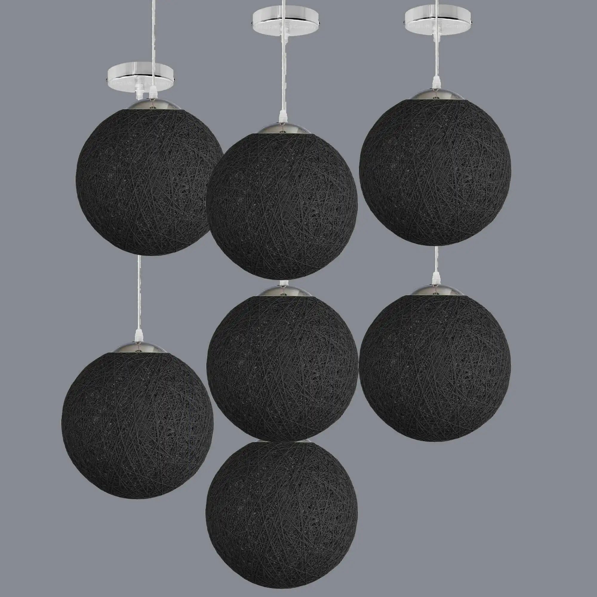 LEDSone Black Ceiling Light with Single Ball Hanging Indoor Lamp Home & Garden > Lighting > Lighting Fixtures > Ceiling Light Fixtures > Bamboo Ceiling Lights > Black Ceiling Lights > Pendant Lights > Bamboo Lights emmy-jane-boutique.myshopify.com
