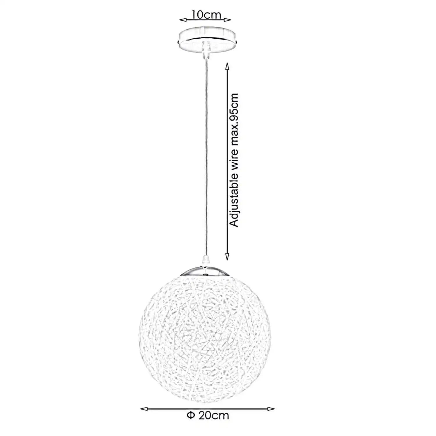 LEDSone UK Ltd Green Wicker Rattan Lampshade Ceiling Sepak Takraw Pendant Lamp Home & Garden > Lighting > Lighting Fixtures > Ceiling Light Fixtures > Bamboo Ceiling Lights > Green Ceiling Lights > Pendant Lights > Bamboo Lights emmy-jane-boutique.myshopify.com