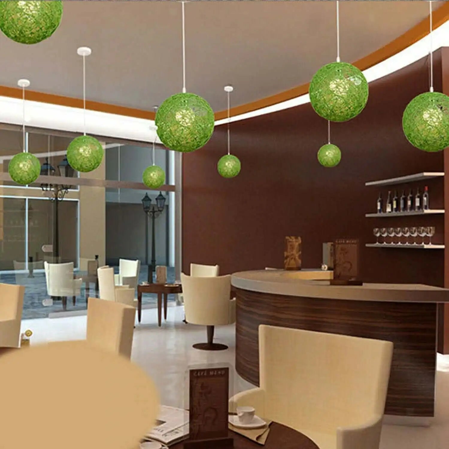 LEDSone UK Ltd Green Wicker Rattan Lampshade Ceiling Sepak Takraw Pendant Lamp Home & Garden > Lighting > Lighting Fixtures > Ceiling Light Fixtures > Bamboo Ceiling Lights > Green Ceiling Lights > Pendant Lights > Bamboo Lights emmy-jane-boutique.myshopify.com