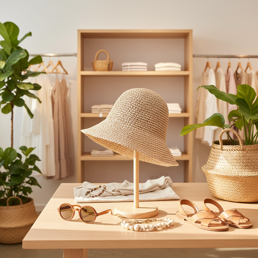 Nomad Sari Floppy Straw Sun Hat - Rose Blush