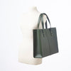 Handmade Leather Shopper - Ivy Green-4