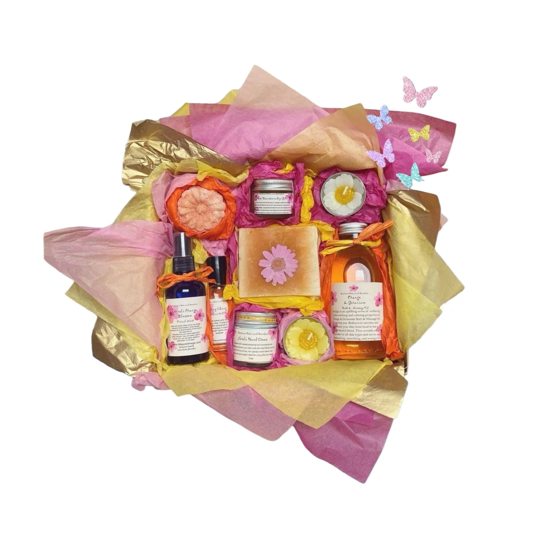 LoveHerbsOnTheHill.com Self Care Gift Set - A Big Box of Sunshine To Lift Your Spirits, Rain or Shine Health & Beauty > Personal Care > Cosmetics > Bath & Body Gift Sets emmy-jane-boutique.myshopify.com