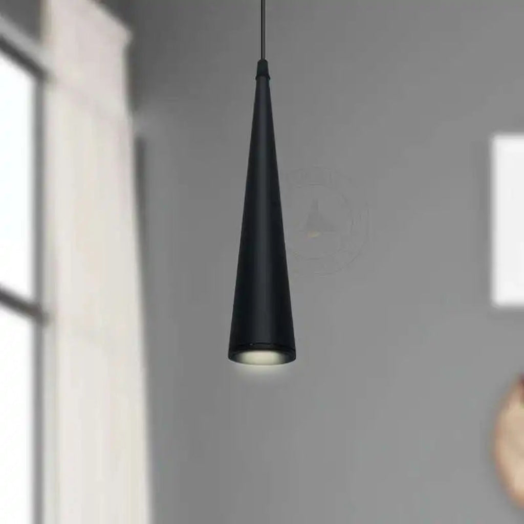 LEDSone UK Ltd Long Cone Pendant Light Black Tube Conical Ceiling Hanging Light ~4594 pendant lightss emmy-jane-boutique.myshopify.com