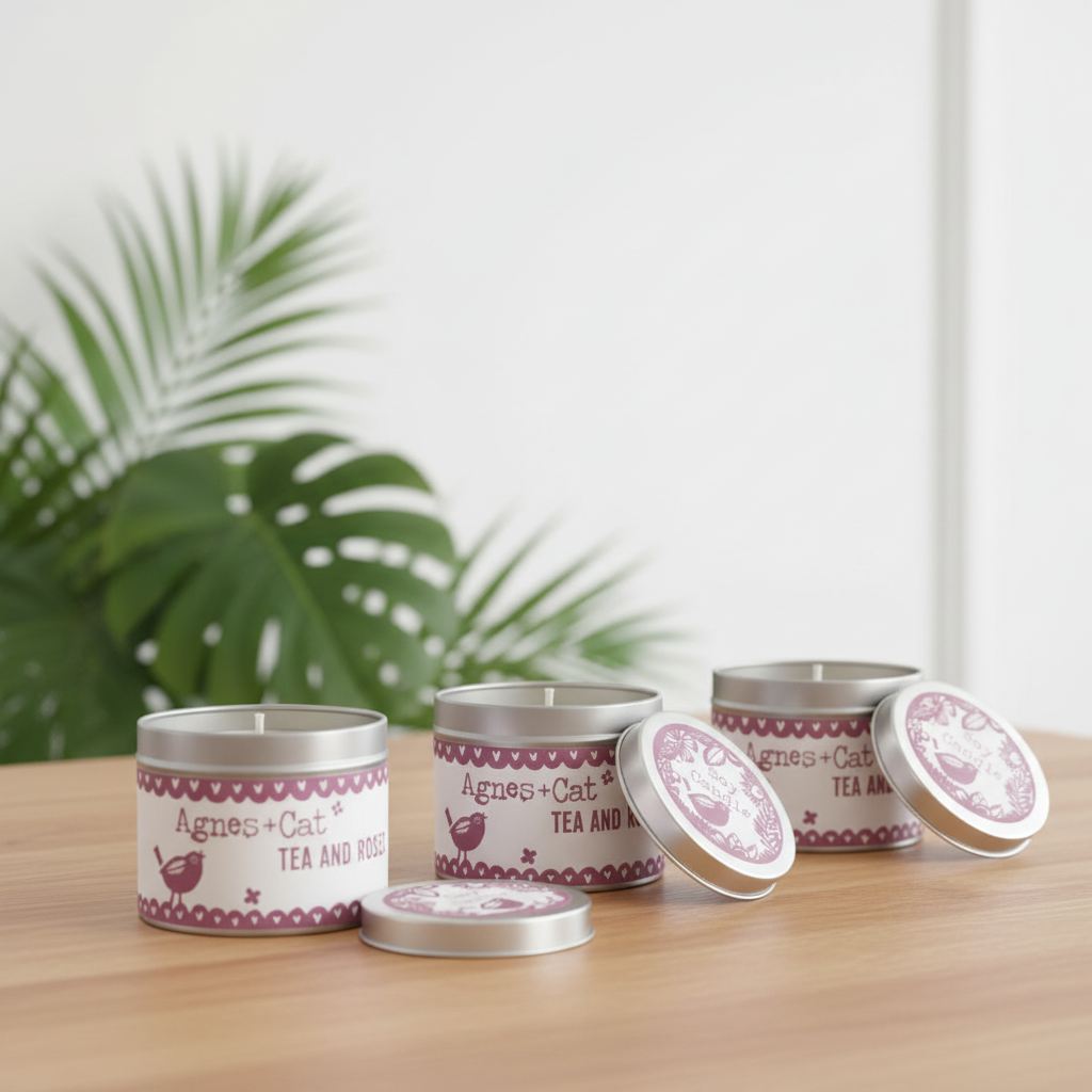 Agnes+Cat Soy Wax Tin Candles Vegan & Plastic-Free