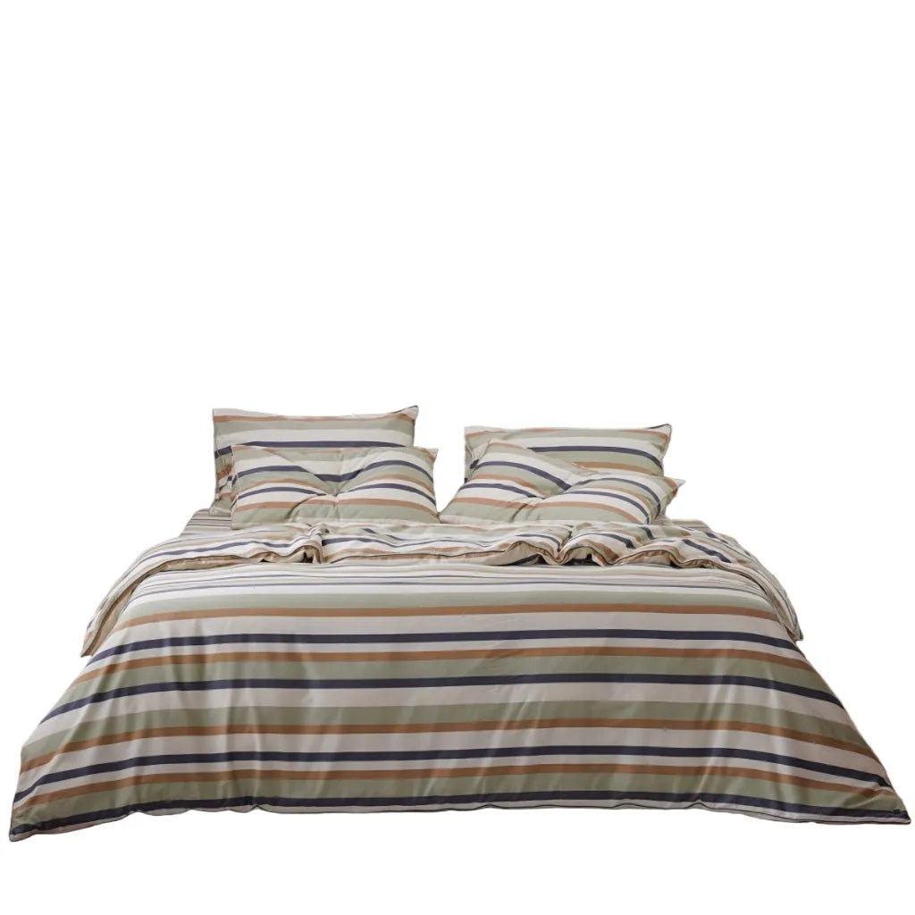 SHEET STORY Bamboo & Cotton Duvet Cover - Ackly Bamboo Harmony Stripe Home & Garden > Linens & Bedding > Bedding > Duvet Covers > Bamboo & Cotton Duvet Covers > Striped Duvet Covers > Natural Duvet Covers emmy-jane-boutique.myshopify.com