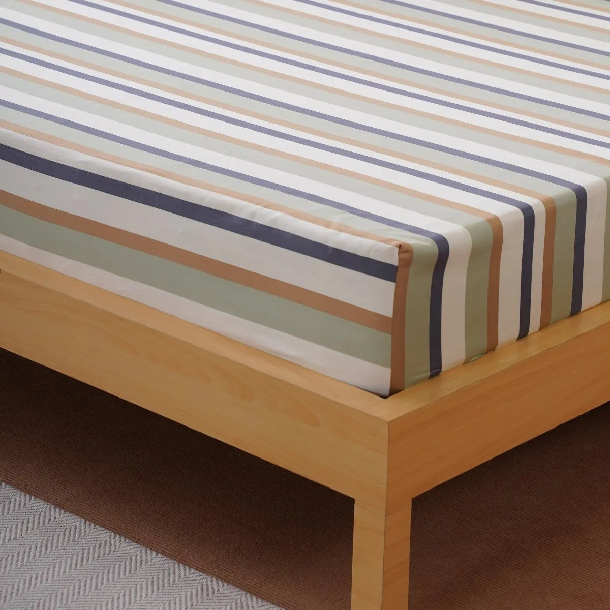 SHEET STORY Bamboo & Cotton Fitted Sheet - Ackly Bamboo Harmony Stripe Home & Garden > Linens & Bedding > Bedding > Bed Sheets > Fitted Sheets > Bamboo & Cotton Sheets > Striped Cotton Fitted Sheets emmy-jane-boutique.myshopify.com