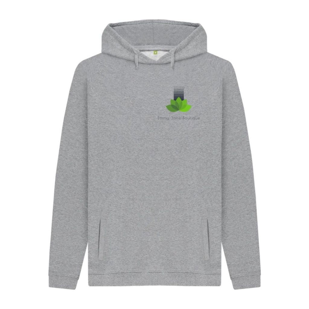 Light Heather Mens Organic Cotton Hoodie - Ejb eco - Vegan Friendly - 5 Colours