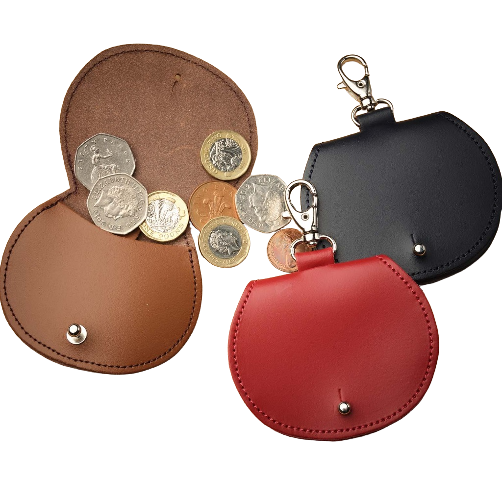 Mini saddle bag coin purse charm - Dark Brown