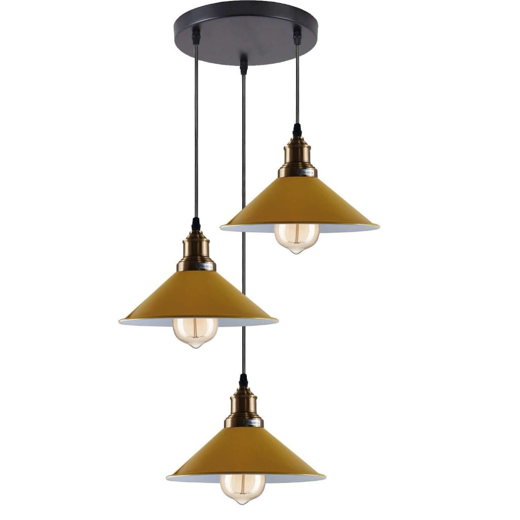 3 Cluster Pendant Light Industrial Vintage Hanging Lamp Loft Indoor Chandelier~1302-12