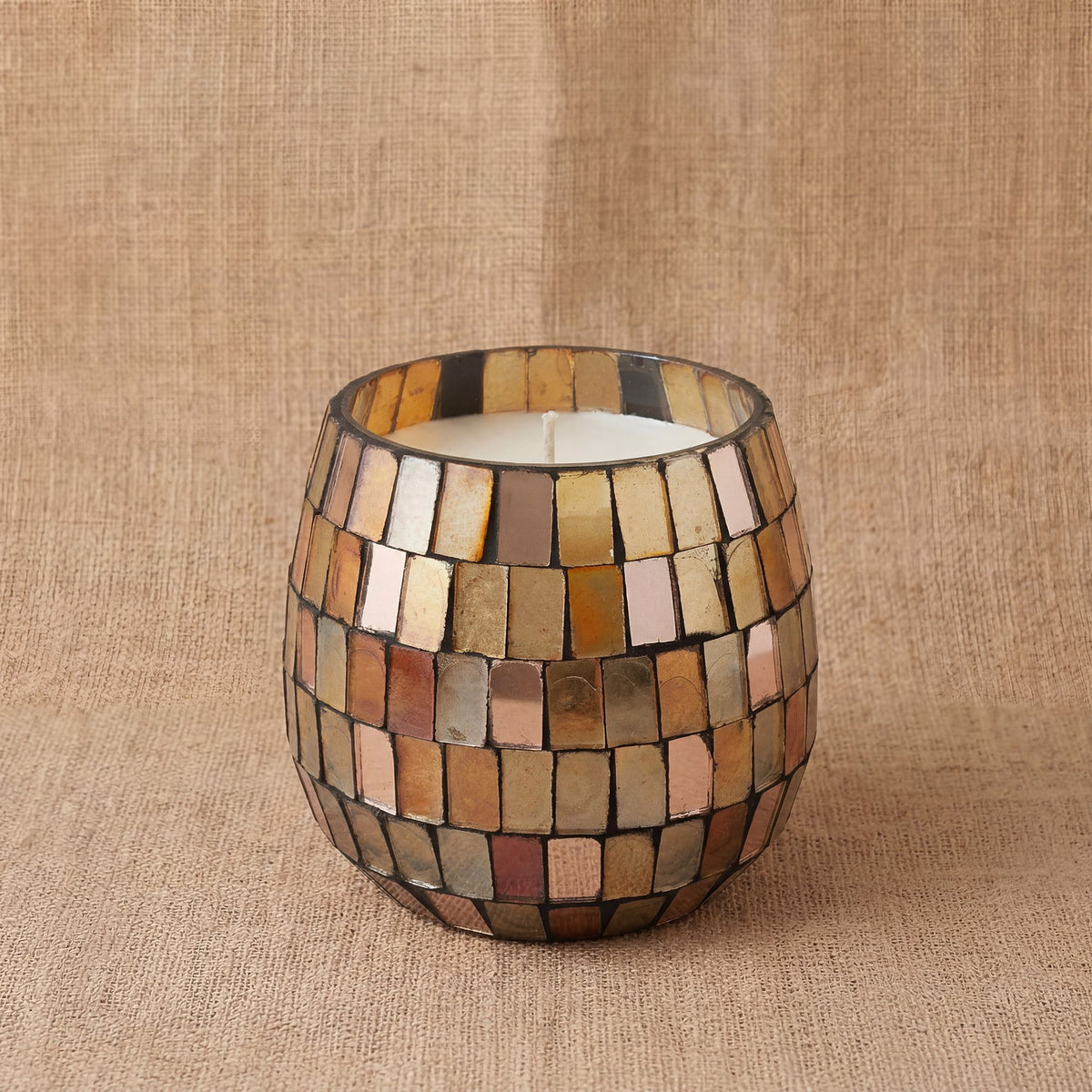 Amber home decor candle