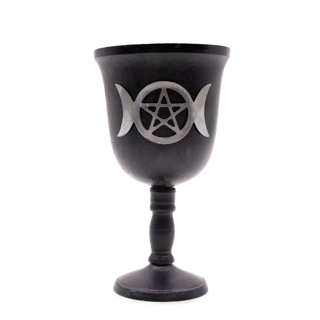 Ancient Wisdom Iron Ritual Goblet - Triple Moon - 20x11cm Ritual Chalice Religious & Ceremonial > Religious Items > Ritual Chalices > Iron Ritual Goblet - Triple Moon - 20x11cm Ritual Chalice emmy-jane-boutique.myshopify.com