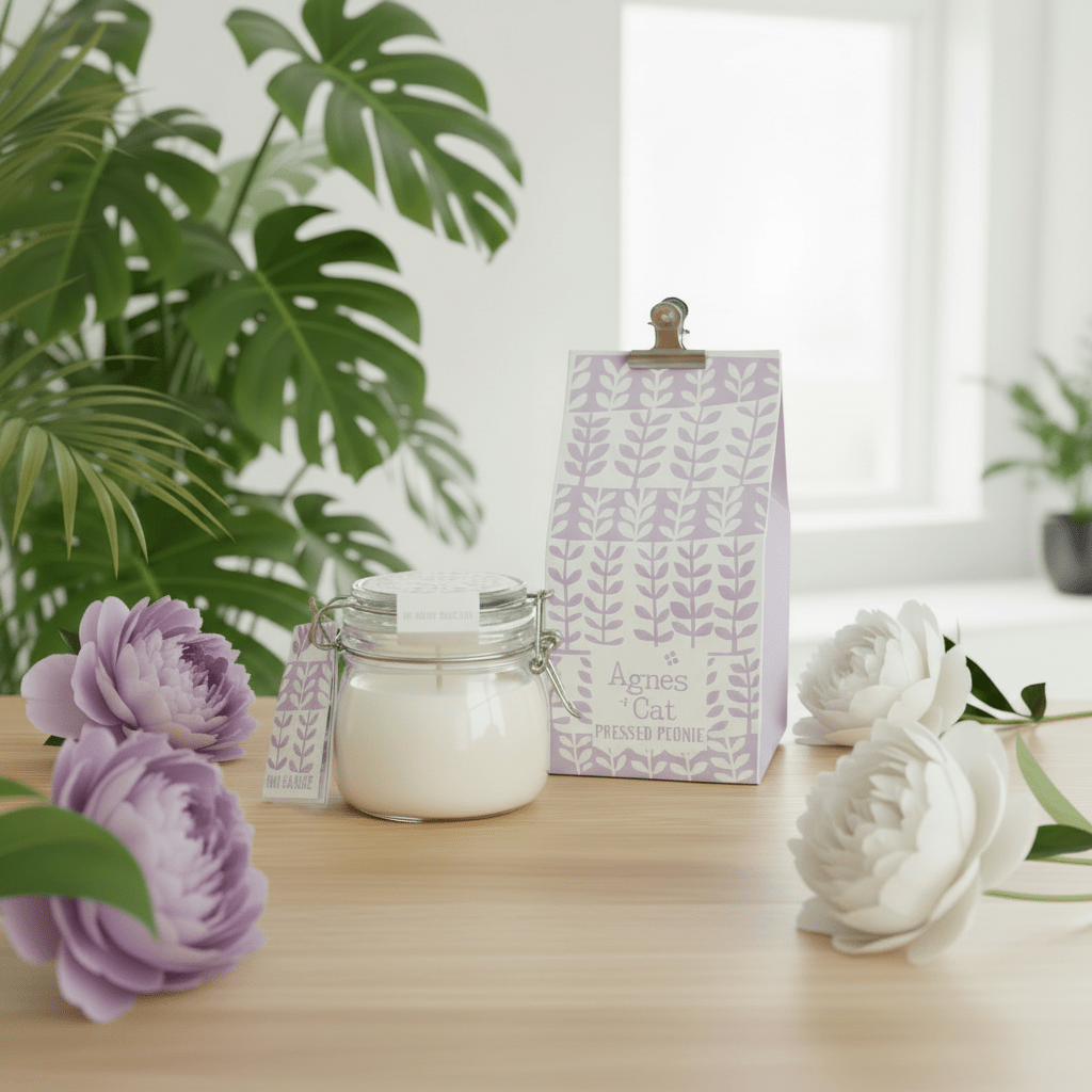 Agnes + Cat Kilner Jar Candle - Pressed Peonies