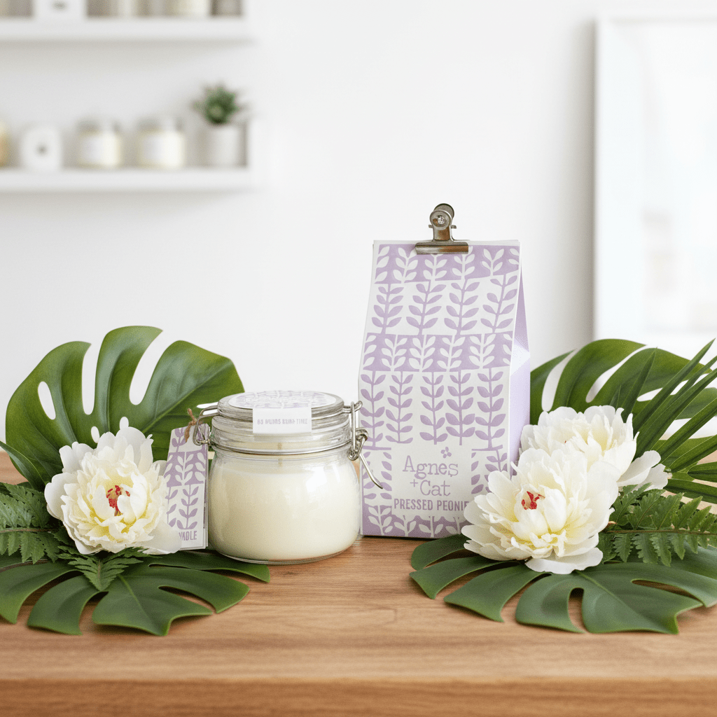 Agnes + Cat Kilner Jar Candle - Pressed Peonies