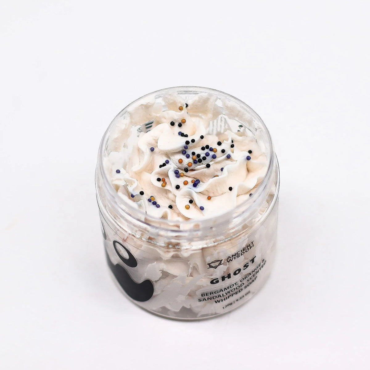 Ghost Whipped Soap in a glass jar
