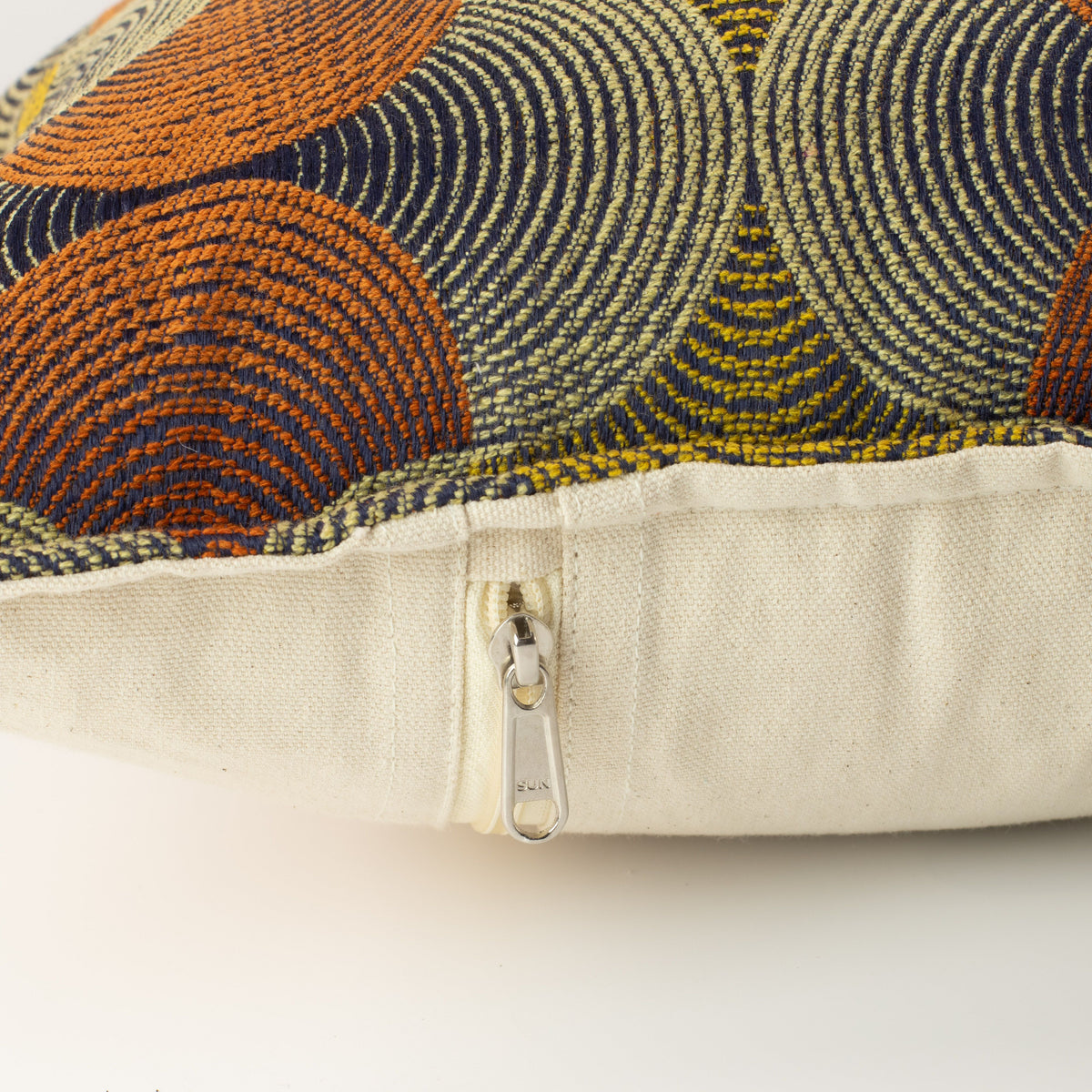 Urban Swirl lumbar cushion cover with concealed zip