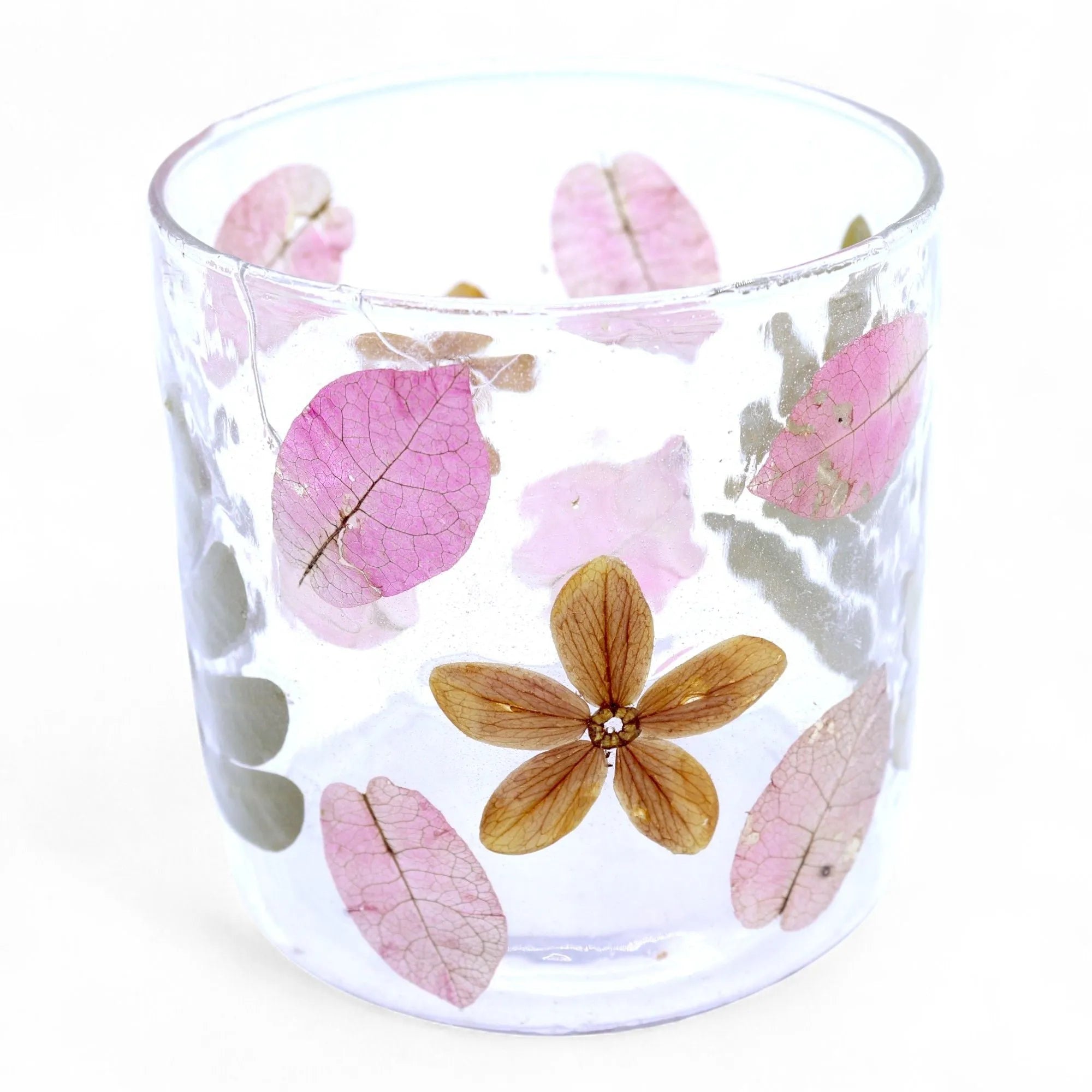 AW-Dropship Natural Floral Glass - Straight Candle Holder - Primavera -  (8x8cm) Natural Floral Glass Candle Holders emmy-jane-boutique.myshopify.com