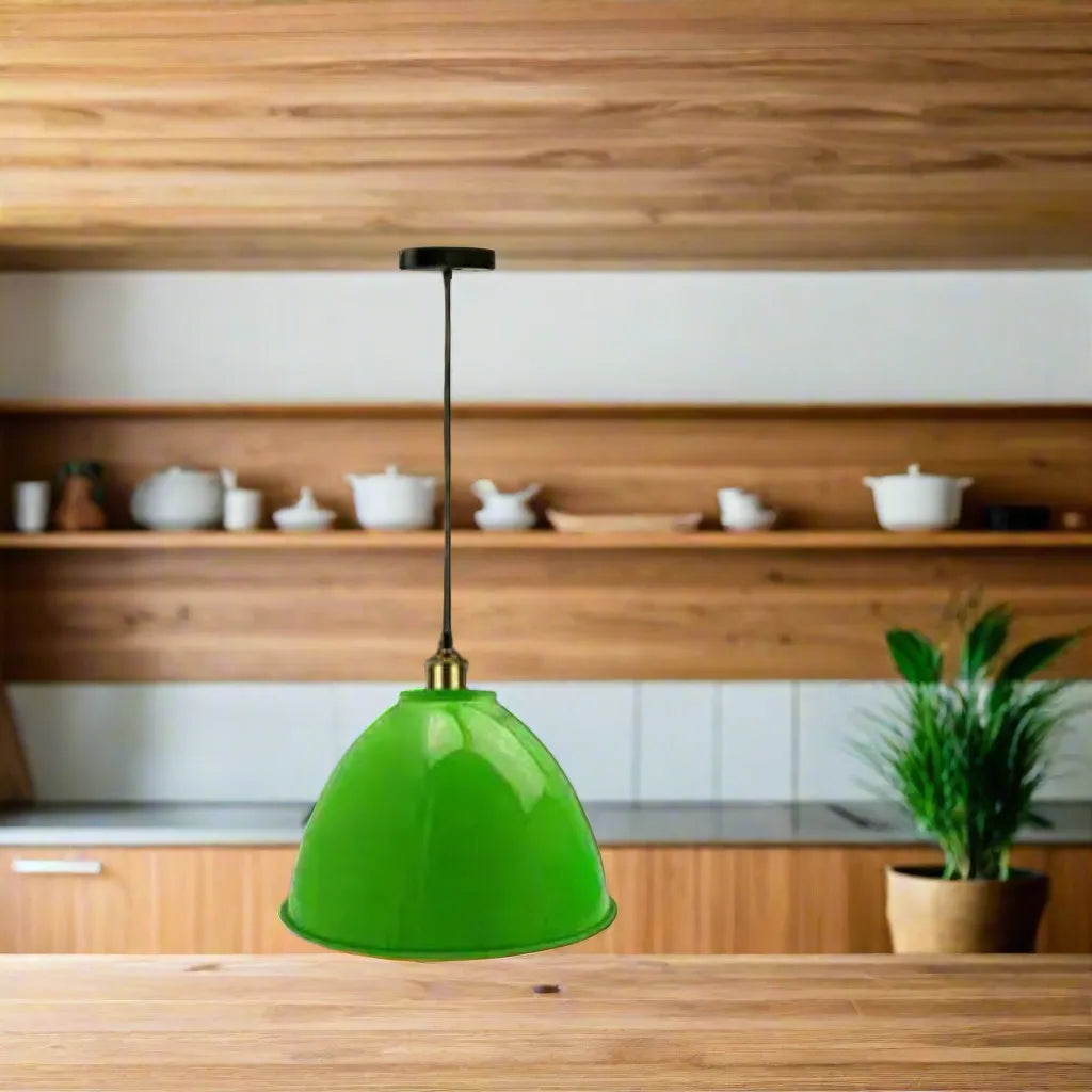 LEDSone Vintage Industrial Hanging Pendant Light - Green Metal Shade Ceiling Fixture Home & Garden > Lighting > Lighting Fixtures > Ceiling Light Fixtures > Vintage Industrial Hanging Pendant Light > Green Metal Shade Ceiling Fixture emmy-jane-boutique.myshopify.com