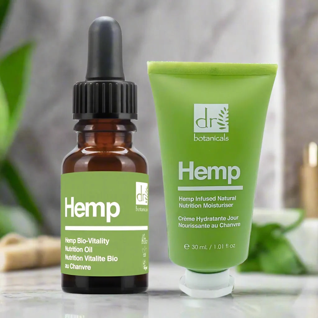Dr Botanicals Dr Botanicals Hemp Vitality Natural Oil & Moisturiser Kit Health & Beauty > Personal Care > Cosmetics > Skincare > Lotions & Moisturisers > Dr Botanicals Vegan Skincare Gift Set Apothecary Hemp emmy-jane-boutique.myshopify.com
