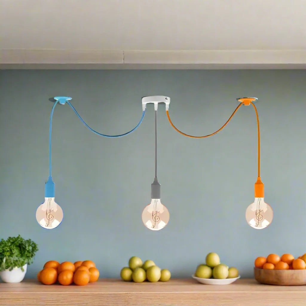 LEDSone 3- Head Colourful Spider Pendant Light Living Room Decor Home & Garden > Lighting > Lighting Fixtures > Ceiling Light Fixtures > Spider Lights > Ceiling Pendant Light > Multi Outlet Ceiling Light > 3- Head Colourful Spider Pendant Light emmy-jane-boutique.myshopify.com