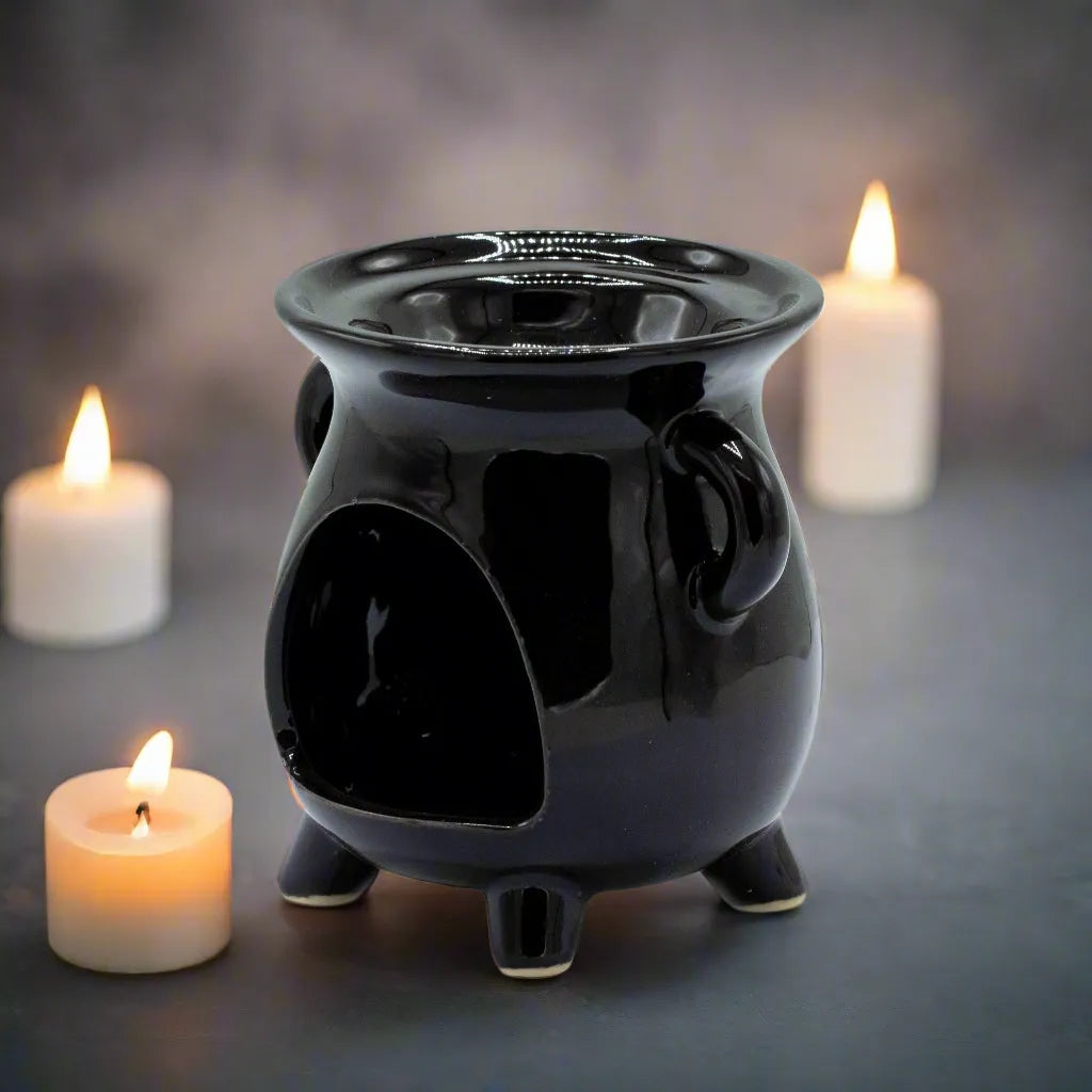 Ancient Wisdom Cauldron Oil Burner - Tree of Life Wax Melt Burner - Black Ceramic Home & Garden > Decor > Home Fragrance Accessories > Aroma Diffusers > Ceramic Oil Burners > Cauldron Oil Burner > Tree of Life Wax Melt Burner > Black Oil Burners emmy-jane-boutique.myshopify.com