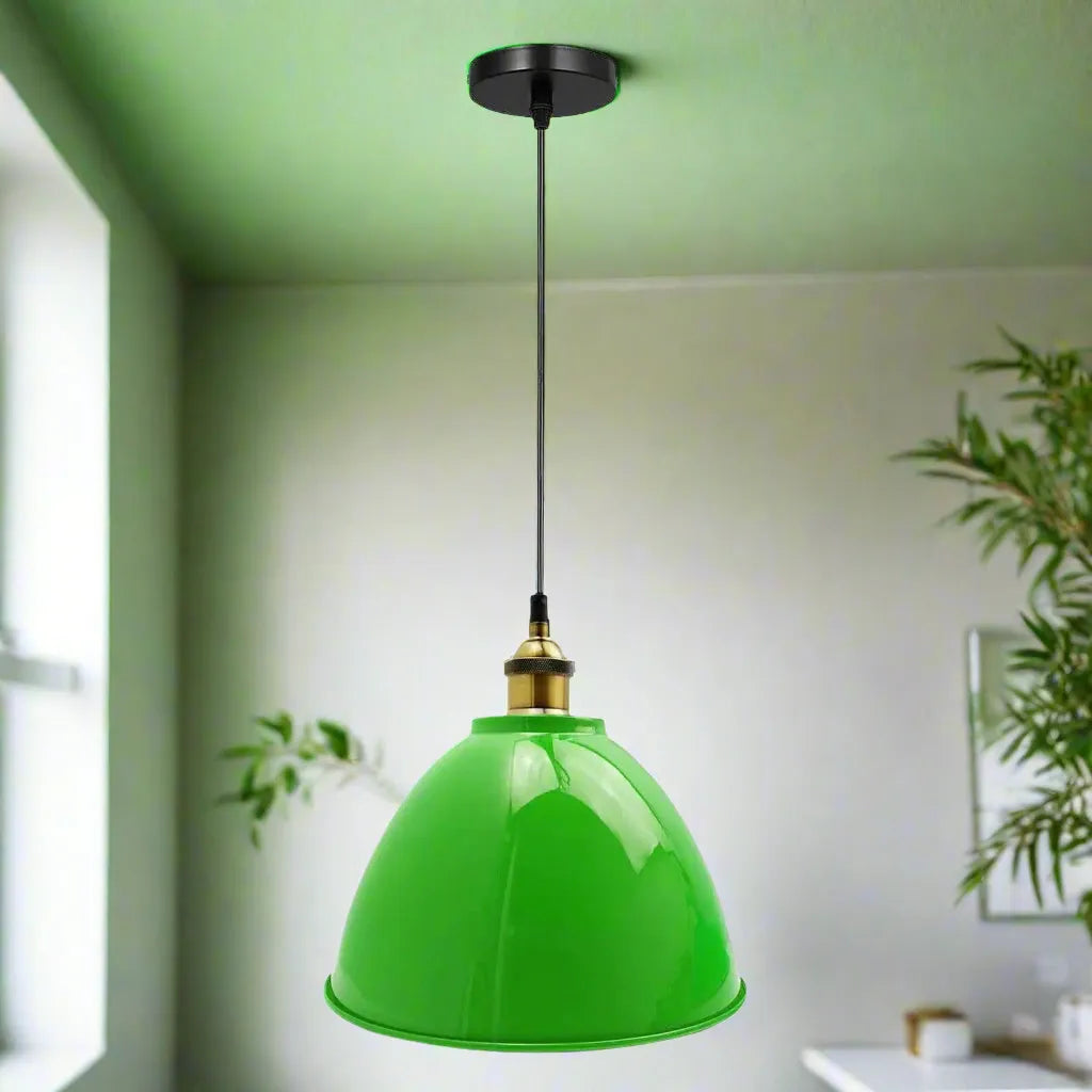 LEDSone Vintage Industrial Hanging Pendant Light - Green Metal Shade Ceiling Fixture Home & Garden > Lighting > Lighting Fixtures > Ceiling Light Fixtures > Vintage Industrial Hanging Pendant Light > Green Metal Shade Ceiling Fixture emmy-jane-boutique.myshopify.com