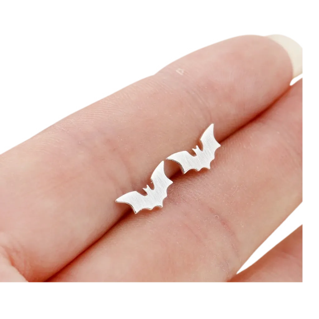 Bat Stainless Steel Stud Earrings-1