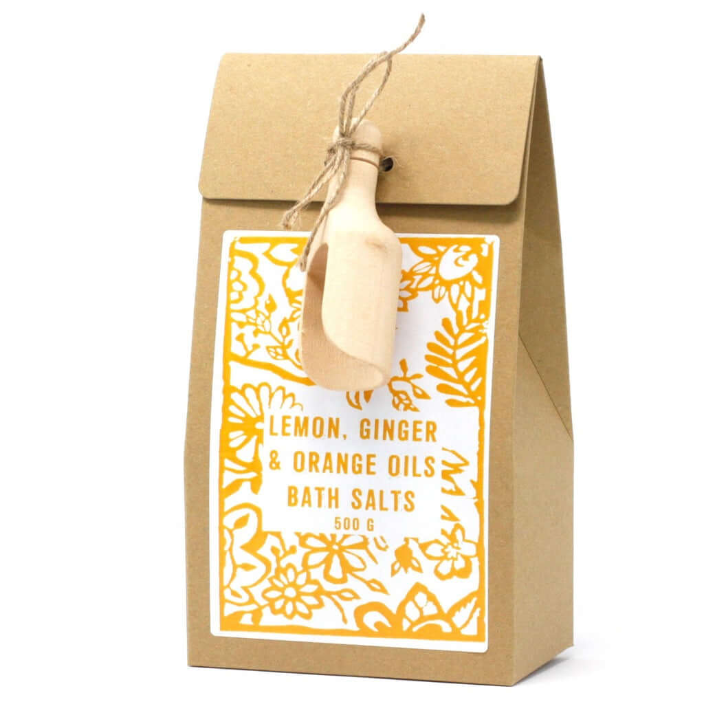 Emmy Jane - Natural Bath Salts - 500g Agnes & Cat - Vegan Friendly. Agnes & Cat bath salts are mixed and packed in small batches in our production room in Sheffield. We use natural and vegan-friendly ingredients. All bath salts are beautifully presented in a box with an attached wooden scoop.