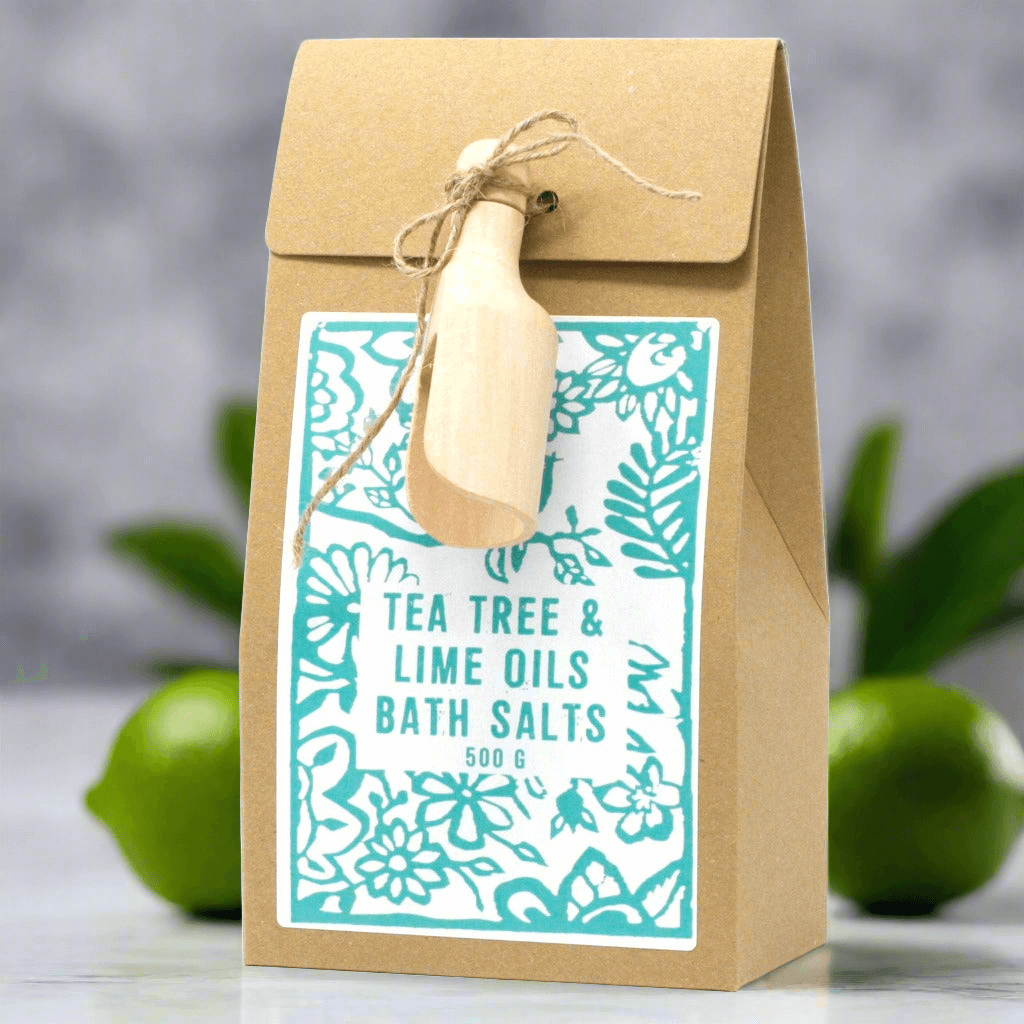 Emmy Jane - Natural Bath Salts - 500g Agnes & Cat - Vegan Friendly. Agnes & Cat bath salts are mixed and packed in small batches in our production room in Sheffield. We use natural and vegan-friendly ingredients. All bath salts are beautifully presented in a box with an attached wooden scoop.