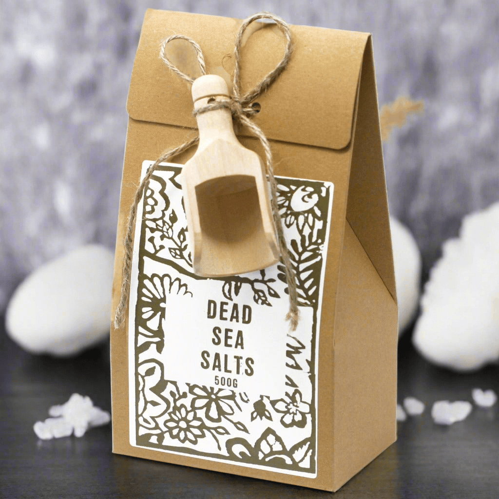 Emmy Jane - Natural Bath Salts - 500g Agnes & Cat - Vegan Friendly. Agnes & Cat bath salts are mixed and packed in small batches in our production room in Sheffield. We use natural and vegan-friendly ingredients. All bath salts are beautifully presented in a box with an attached wooden scoop.