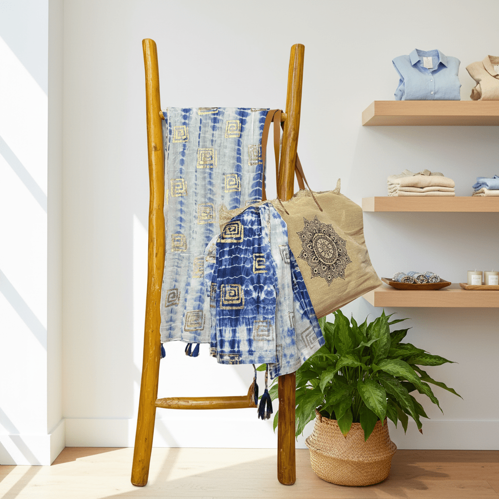 Hand-Painted Cotton Scarf Sarong - Versatile Pario Beach Cover-Up