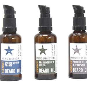 Emmy Jane - Pure and Natural Beard Oils - Cleanse Condition Regenerate & Enhance. The conditioning properties of a good beard oil are indispensable.  We have carefully blended four types to help cleanse, condition, regenerate, and enhance any beard or stubble. Our Beard Oils are fast absorbing and contain blends of pure essential oils and Coconut, Apricot, Avocado, Argan, Vitamin E, and Golden Jojoba oils.