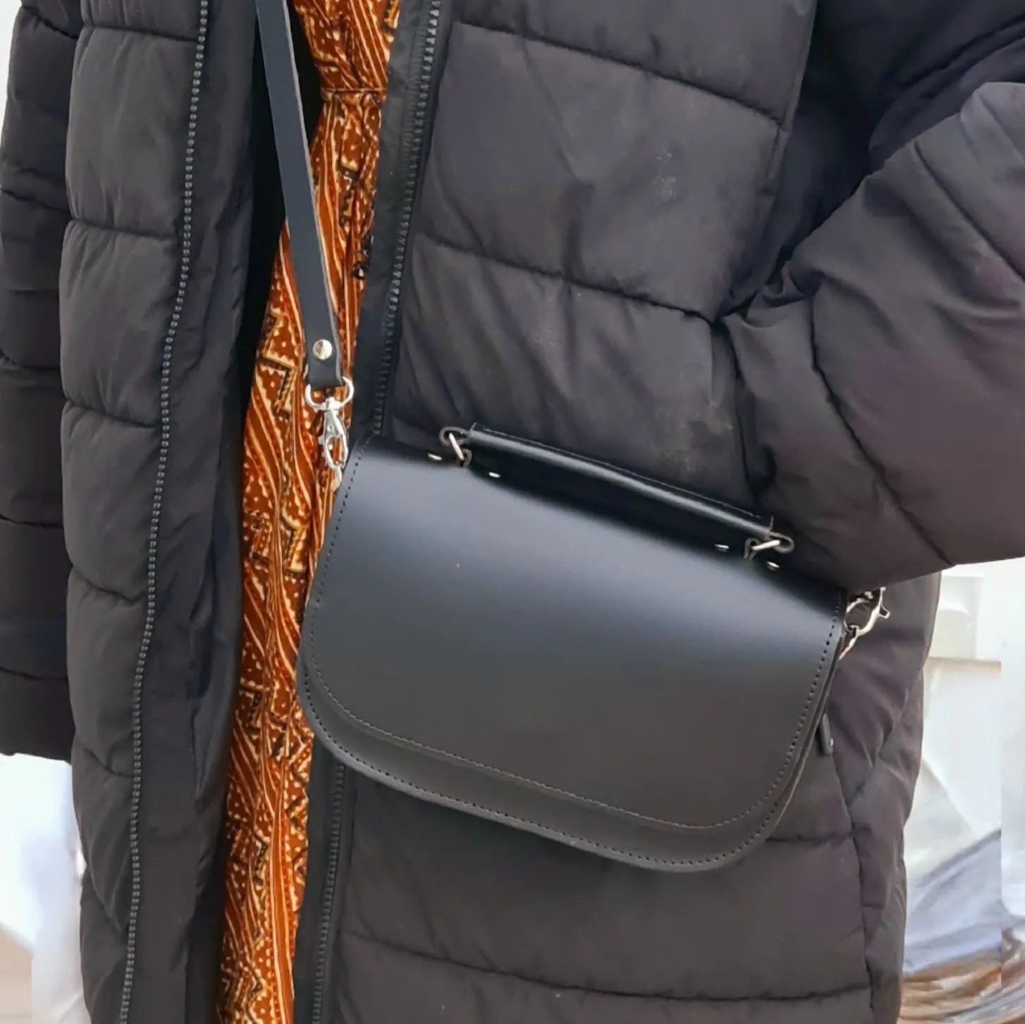 Zatchels Aura Handmade Leather Bag - Black Clutch Bag emmy-jane-boutique.myshopify.com