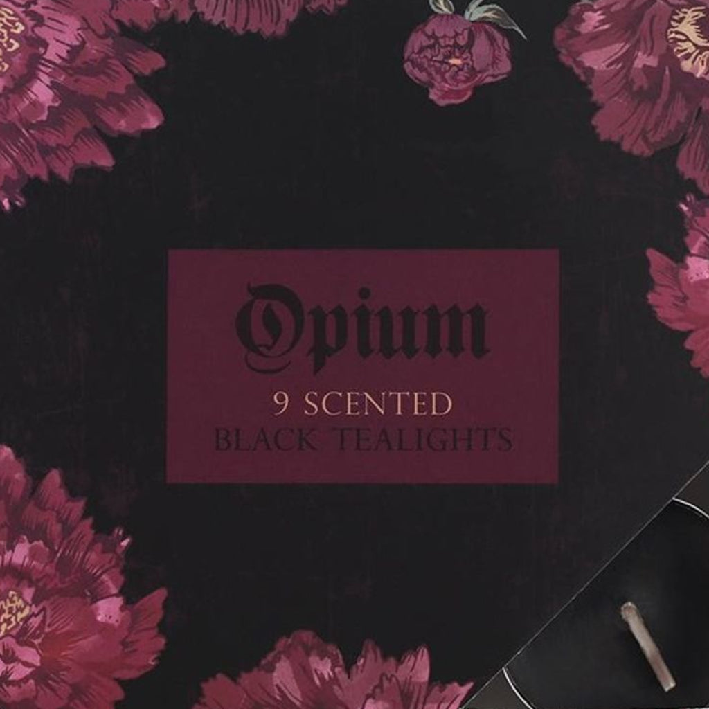 This pack of opium-scented candles is both beautifully scented and beautifully presented in floral design packaging. Black in colour, the tealights are made from paraffin wax and have an approx 3 hours burn time per tealight. Product Dimensions: H2cm x W12cm x D12cm Packaged Dimensions: H2cm x W12cm x D12cm