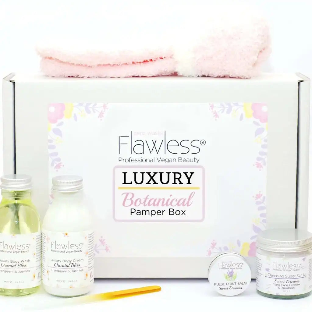 Flawless Botanical Pampering Gift Box Set - Vegan & Plastic-Free Health & Beauty > Personal Care > Cosmetics > Bath & Body Gift Sets emmy-jane-boutique.myshopify.com
