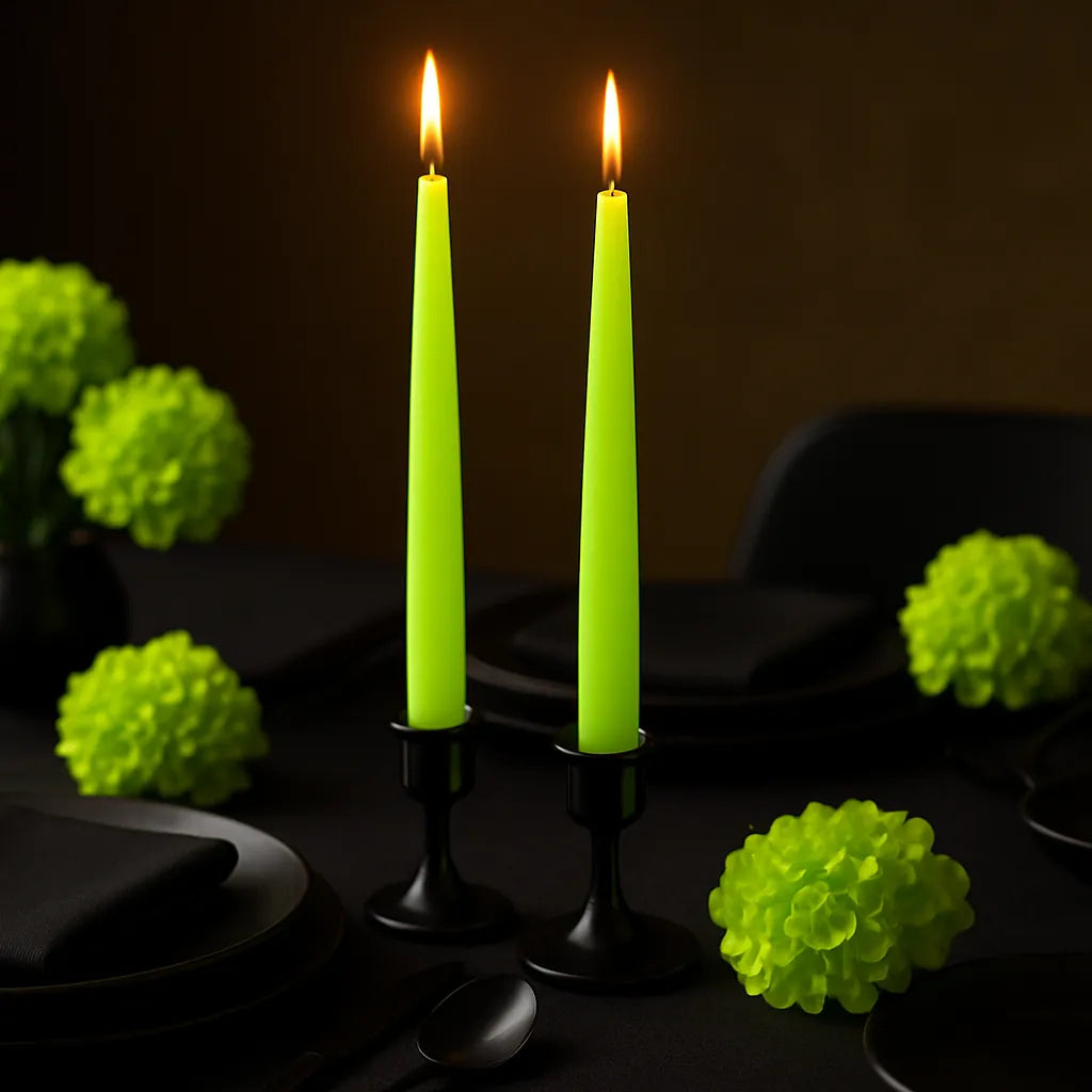 Ancient Wisdom Non Drip Taper Candles - Green - Unscented Candles Box of 10 Home & Garden > Decor > Home Fragrances > Candles > Pack Of 10 Taper Candles > Non Drip Candles emmy-jane-boutique.myshopify.com