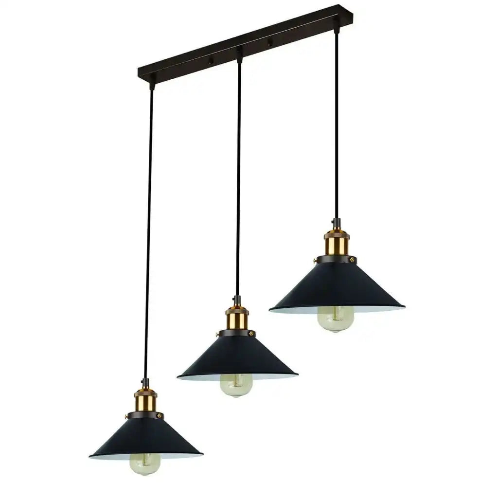 LEDSone Industrial Pendant Light with 3 Heads Cone Style Chandelier Home & Garden > Lighting > Lighting Fixtures > Ceiling Light Fixtures > Ceiling Lights > Metal Ceiling Lights > Pendant Lights emmy-jane-boutique.myshopify.com