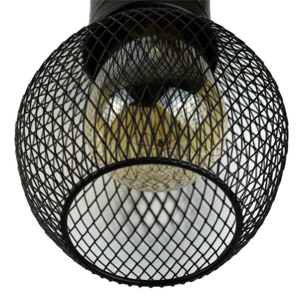 modern ceiling pendant lamp cage fitting black small vintage light~1352-6